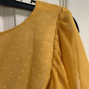 Mustard Yellow Cold Shoulder Top
